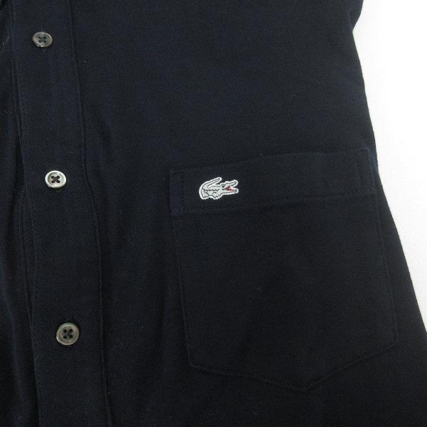 H□銀ワニ□ラコステ/LACOSTE SLIM FIT 鹿の子地 半袖BDポロシャツ【US 