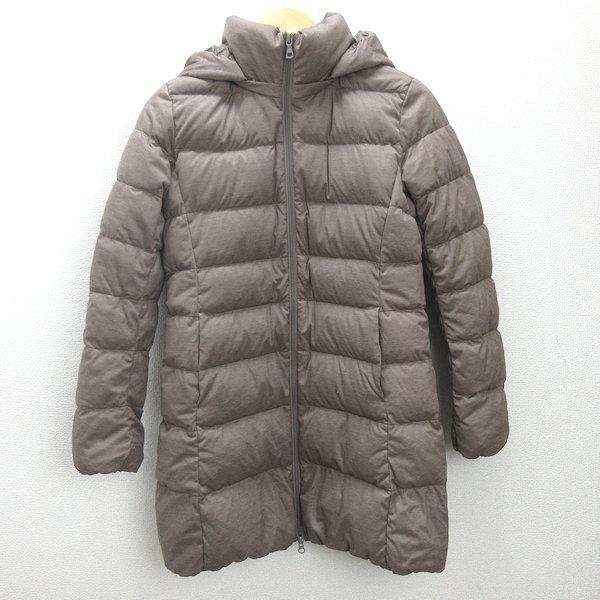新品未使用です。 d□ユニクロ/UNIQLO ストレッチダウンコート 128218【L】茶/LADIES/39K