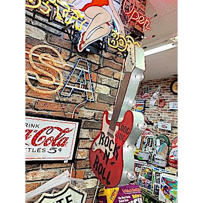 アメリカン雑貨 LED サイン ROCK N ROLL ロックンロール ギター 照明 