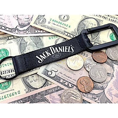 アメリカン雑貨 カラビナ ナイロンベルトキーホルダー JACK DANIEL'S
