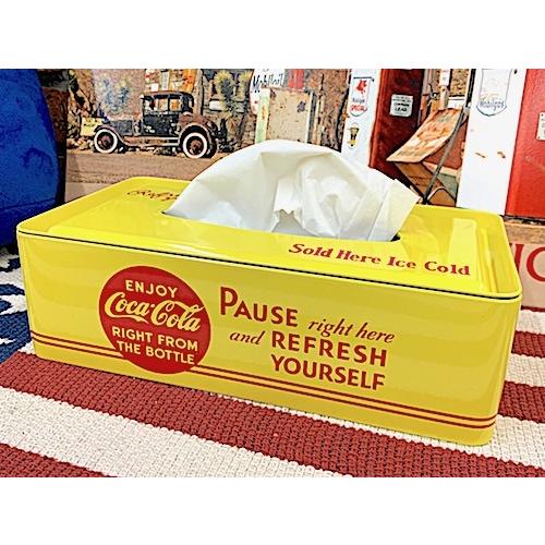 コカコーラ グッズ アメリカン雑貨 Coca Cola ブリキ ティッシュ 