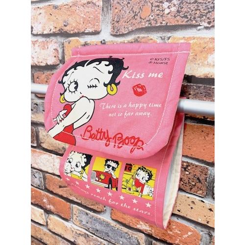ベティちゃん グッズ Betty Boop トイレットペーパーホルダーカバー KISS PINK トイレ用品 se0485 アメリカン
