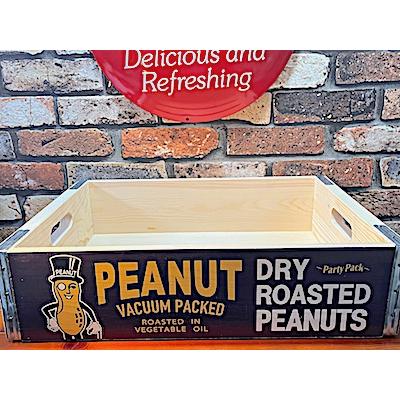 ミスターピーナッツ グッズ アメリカン雑貨 Mr.PEANUT WOODEN CRATE