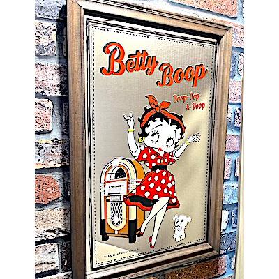 ベティちゃん グッズ アメリカン雑貨 Wood Pub Mirror Board Betty