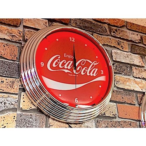 コカコーラ Coca Cola 掛時計 ネオン管 照明 看板 UN0003 コカコーラ グッズ アメリカン雑貨 NEON CLOCK SINGLE Coca Cola RED