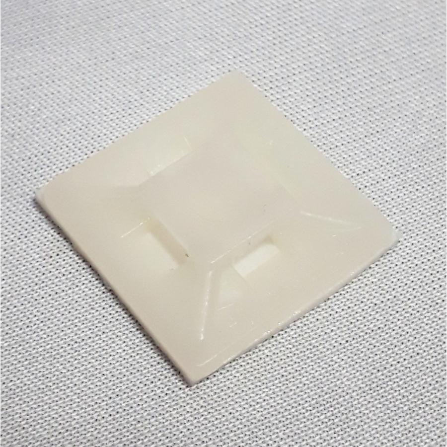 結束バンド用ケーブルタイ 3M 強力粘着テープ付 マウントベース 20mm×20mm 25個セット
