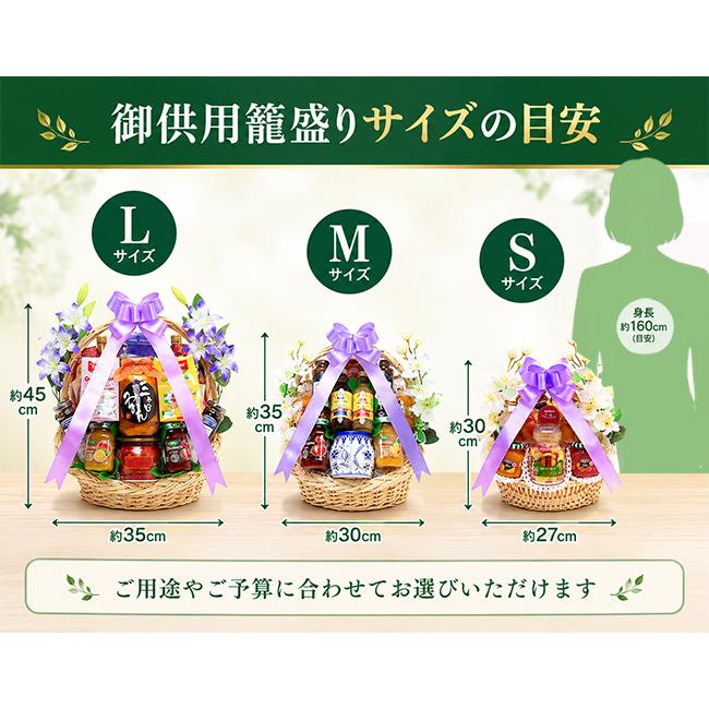 初盆 御供用 盛籠 籠盛り Mサイズ お供 盛り合わせ 新盆 お盆 法事