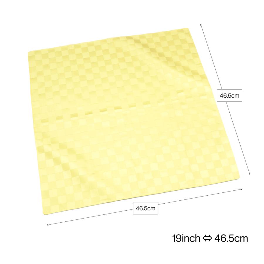 ラッピング 無料 開運 風水 黄色 小風呂敷 金運 市松模様 国産 綿100％ 朱子織 サテン ハンカチ 財布 一粒万倍日 天赦日 メール便 ラッピング |  | 07