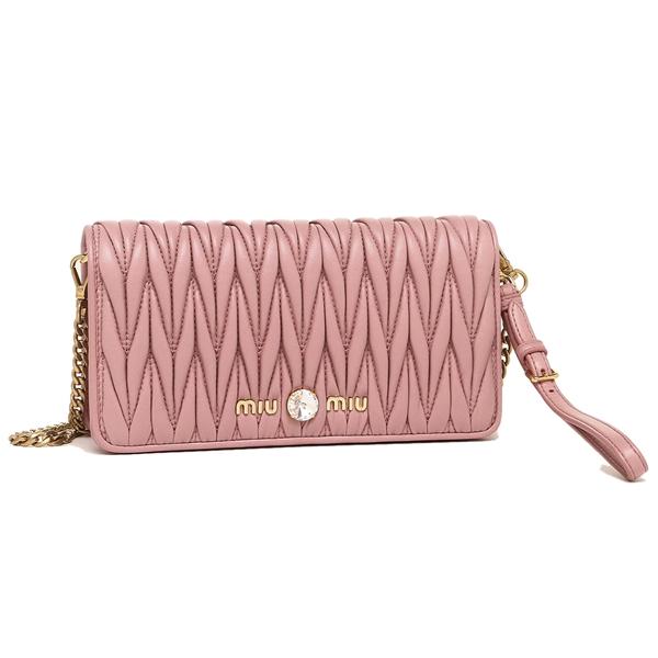 経典ブランド ショルダーバッグ ミュウミュウ ポシェット ピンク F0028 2b9g 5dh029 Miu Miu レディース バッグ