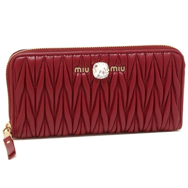 ミュウミュウ 長財布 F0041 レディース Miu Miu ファッション 5ml506 2d3y F0041 5ml506 レッド Mm 5ml5062d3yf0041 １ One
