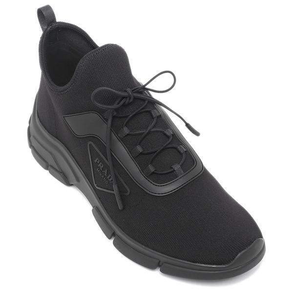 返品ok プラダ スニーカー 靴 ニットファブリック トライアングルロゴ ブラック メンズ Prada 4e3572 3kfp F0002 Pr 4ekfpf0002 １ One 通販 Yahoo ショッピング