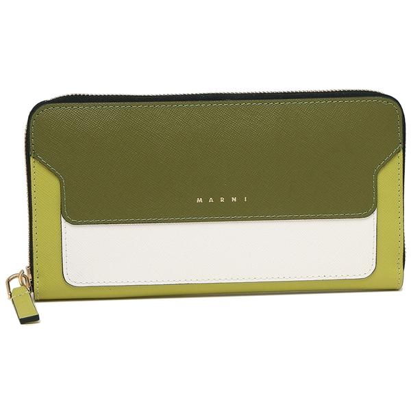 返品ok マルニ 長財布 トランク トランク 長財布 グリーン マルチ レディース Pfmoe11u11 ブランドショッピングサイト