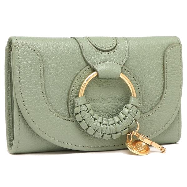 返品ok シーバイクロエ 三つ折り財布 ハナ ハナ グリーン ファッション レディース See 38p 財布 帽子 ファッション