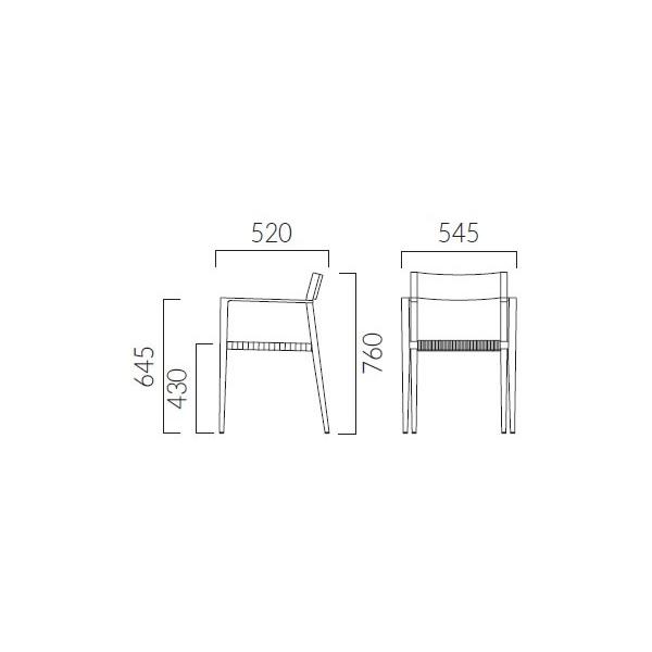 スタッキングチェア 肘付 屋外対応 業務用家具 送料無料 完成品_2