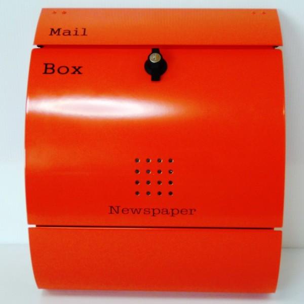 オンライン売れ筋 (送料無料)郵便ポスト 郵便受け 錆びにくい メールボックス スタンドタイプ オレンジ色 ステンレスポスト(orange)