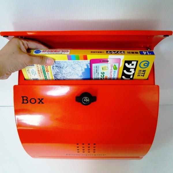 オンライン売れ筋 (送料無料)郵便ポスト 郵便受け 錆びにくい メールボックス スタンドタイプ オレンジ色 ステンレスポスト(orange)