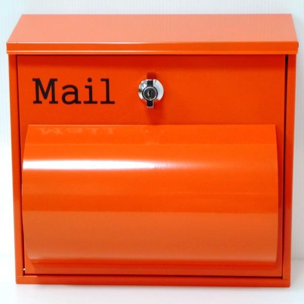 新作モデル (送料無料)郵便ポスト 郵便受け 錆びにくい メールボックス スタンドタイプ オレンジ色 ステンレスポスト(orange)