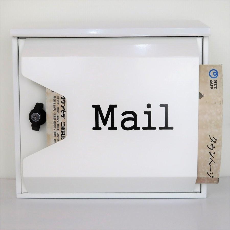 (送料無料)郵便ポスト 郵便受け 錆びにくい メールボックス壁掛けシルバーホワイト色 ステンレスポスト(white)｜1bankanwebshop｜08