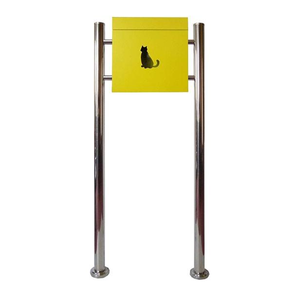 郵便ポスト かわいい 郵便受け Diy 工具 おしゃれ かわいい 人気北欧モダンデザイン メールボックス im イエロー イエロー インテリアの壱番館 スタンド型 マグネット付き 黄色ポストpm385s