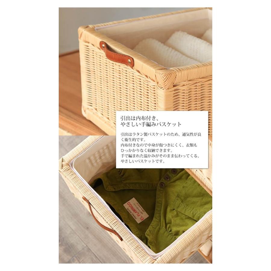 チーク無垢材サンドブラスト加工ランドリー＆リビングチェスト3x2(brenza) (ナチュラル) 木製 籐製 リビング 寝室 脱衣所 天然素材 自然 [代引不可]の画像