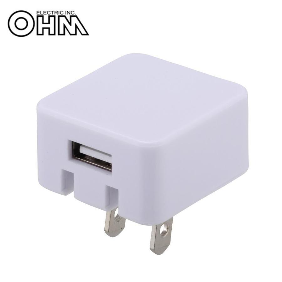 OHM ACアダプター USB 1A MAV-AU1-W｜1bankanwebshop