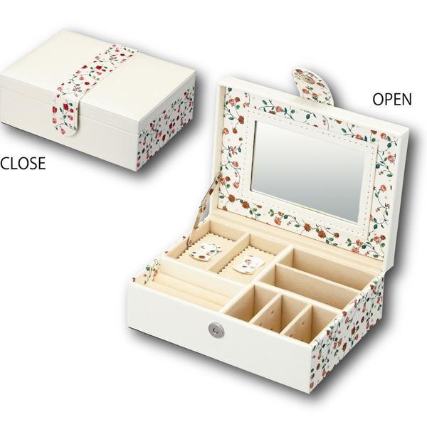 ユーパワー Flower Jewelry Box フラワー ジュエリー ボックス Mサイズ ホワイト FB-03501｜1bankanwebshop