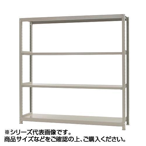 軽中量ラック　耐荷重150kgタイプ　単体　間口1500×奥行450×高さ1800mm　4段　アイボリー