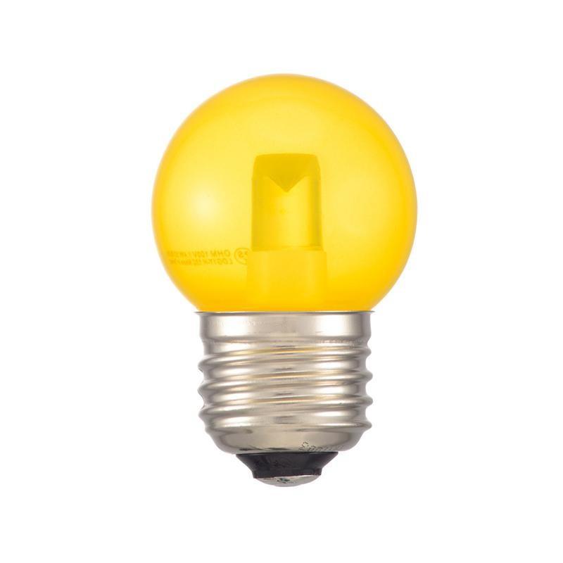 OHM LEDミニボール球装飾用 G40/E26/1.4W/60lm/クリア黄色 LDG1Y-H 13C｜1bankanwebshop