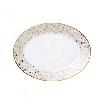 NIKKO ニッコー 26cmオーバルプレート Spangles White 12471-4076H