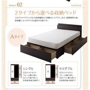 全商品が全国送料無料 収納ベッド セミダブル〔Weitblick〕〔ボンネルコイルマットレス:ハード付き〕 ホワイト Bタイプ 連結ファミリー収納ベッド 〔Weitblick〕ヴァ...〔代引不可〕