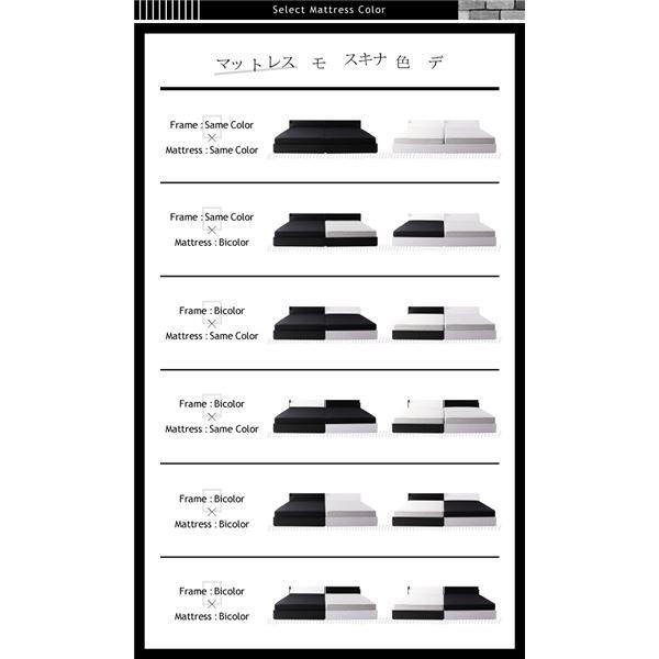 日本特販 収納ベッド ワイドキング200（シングル×2）〔BAXTER〕〔スタンダードボンネルコイルマットレス付き〕フレームカラー：ブラック マットレスカラー：ブラック...