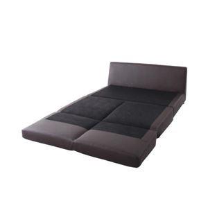 ソファーベッド 幅120cm〔Cleobury〕ブラウン デザインソファベッド