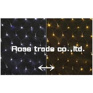 [代引不可]LEDイルミネーション、カラーチェンジネット(網状)、プロ仕様(V3)、180球、電球色/ホワイト [代引不可]の画像