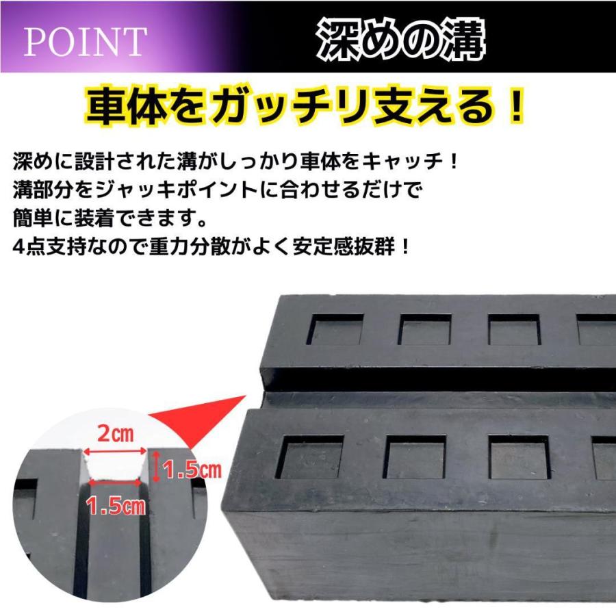 自動車リフト ゴムブロック 4個セット プレートリフト用