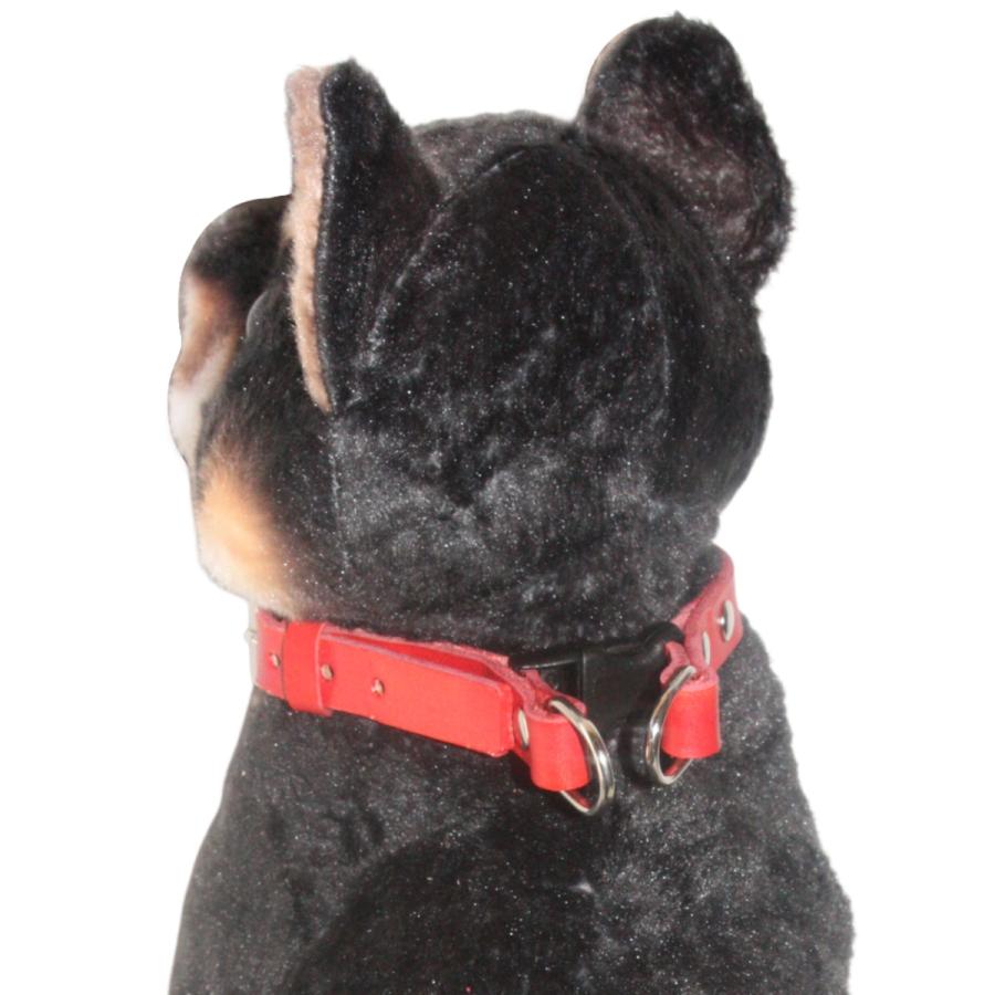 犬 革 首輪 リードセット 名前入り 本革 ダブルリング リード 首輪