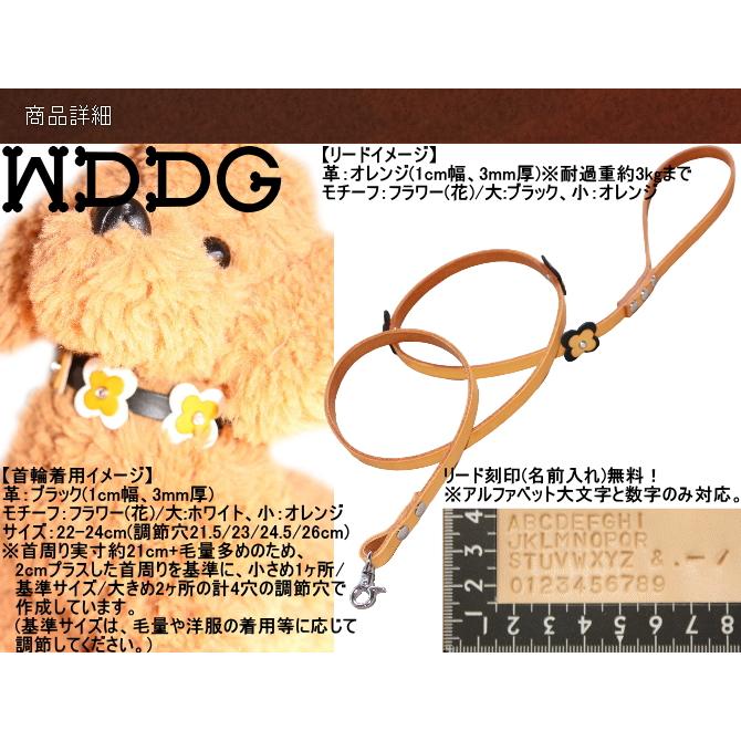 犬 革 首輪 リードセット 名前入り 本革 コンビ HTM リード 首輪セット 超小型 ~ 小型犬 犬首輪 迷子札 レザー 牛革 日本製/ | ブランド登録なし | 02