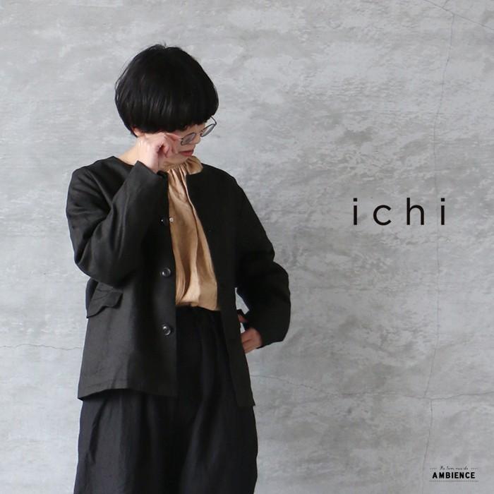 Ichi イチ リネンノーカラージャケット レディース ss 送料無料 ブラック 01 雑貨屋 Re 1em Rue De Ambience 通販 Yahoo ショッピング