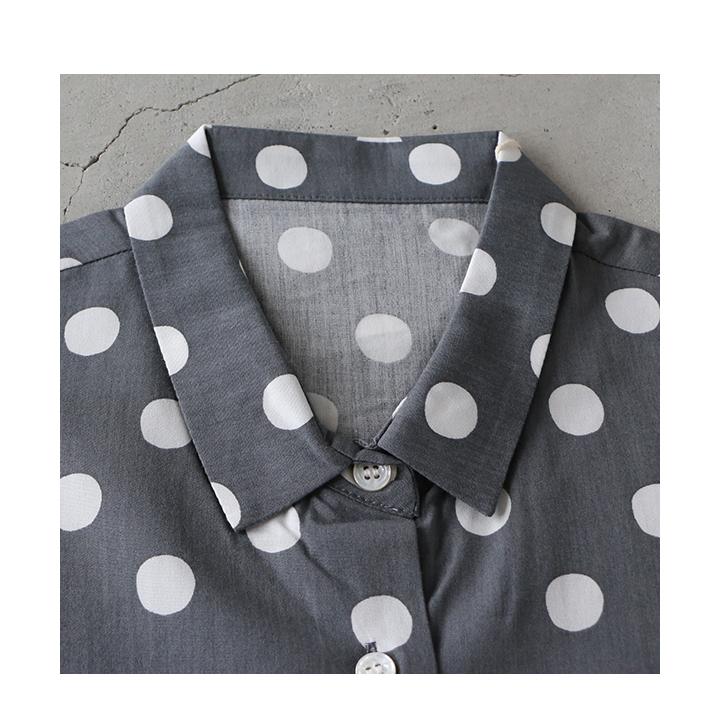 Frenchbull Par Cion シオン コットンレーヨンドットシャツ レディース aw グレー ブラック 日本製 送料無料 08 19 052 雑貨屋 Re 1em Rue De Ambience 通販 Yahoo ショッピング