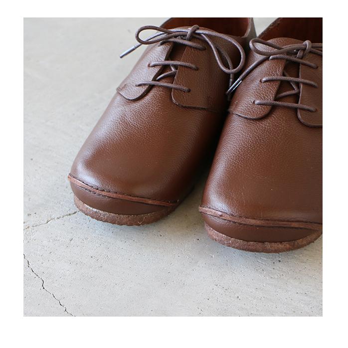 値下げ⭐︎Bliite ホワイトレザー レースアップシューズ　Lサイズ美品！ Blute ブリューテ モックトゥレースアップシューズ レディース 靴 牛革