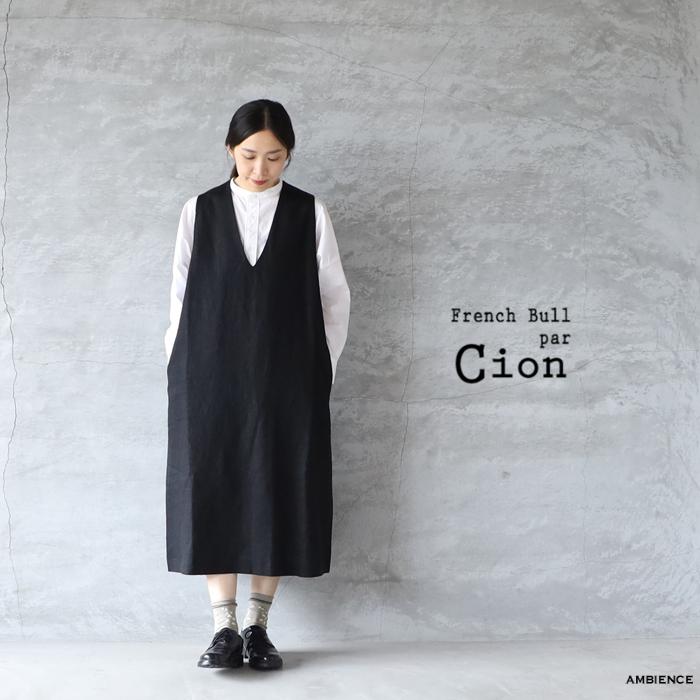新品未使用 CionリネンVネックワンピース French Bull（フレンチブル） Frenchbull par cion シオン リネンV