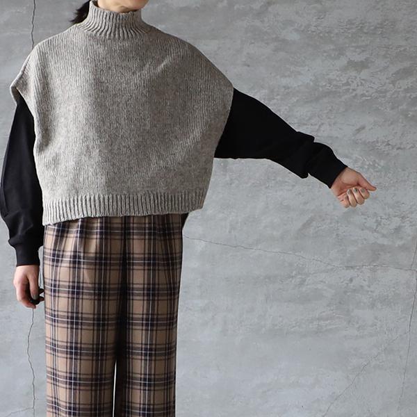 utilité グレージュハイネックニットベスト　ユティリテ 楽天市場】(10%OFFクーポン配布中！)utilite ユティリテ ウール