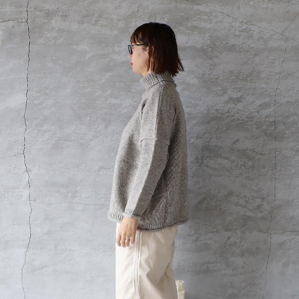 Utilite ユティリテオーバーサイズタートルネックセーター グレー