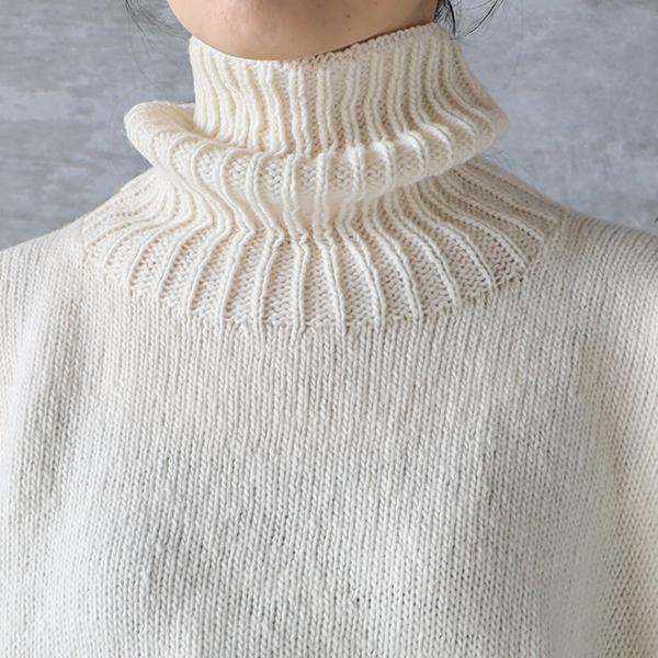 utilite ペルーハイランドウール タートルネックニット F アイボリー ユティリテ ペルーハイランドウール タートルネックプルオーバー