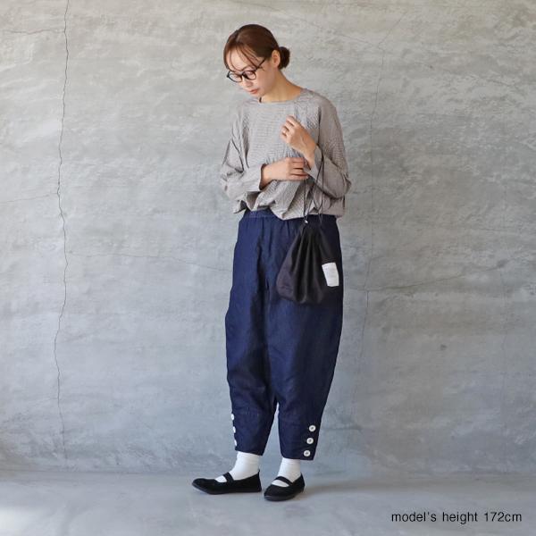 Gauze#（ガーゼ） G982 インディゴキュアリアスパンツ INDIGO CURIOUS