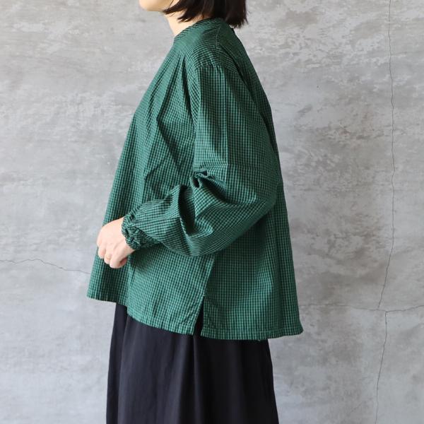 SALE30%OFF SETTEN セッテン ブロードギンガム製品染めバックタック 