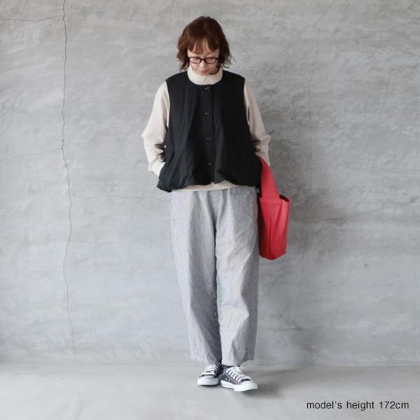 tumugu（ツムグ） tumugu: パデッドコットンナイロンベスト ゆうパック