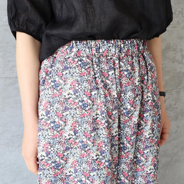 HARVESTY（ハーベスティ） FLORAL PRINTED LAWN EASY CIRCUS PANTS 花