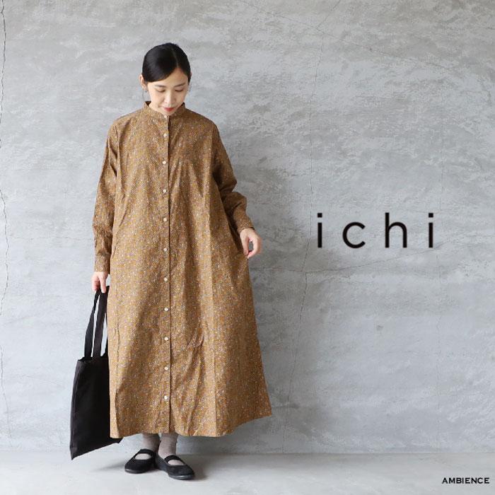 ICHI（イチ） コーデュロイ フラワーワンピース ゆうパック発送 日本製