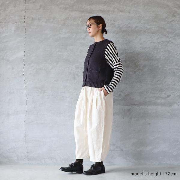 Gauze#（ガーゼ） ROBE de PEAU ローブデポー R244 CAMILLE TUCK PANTS