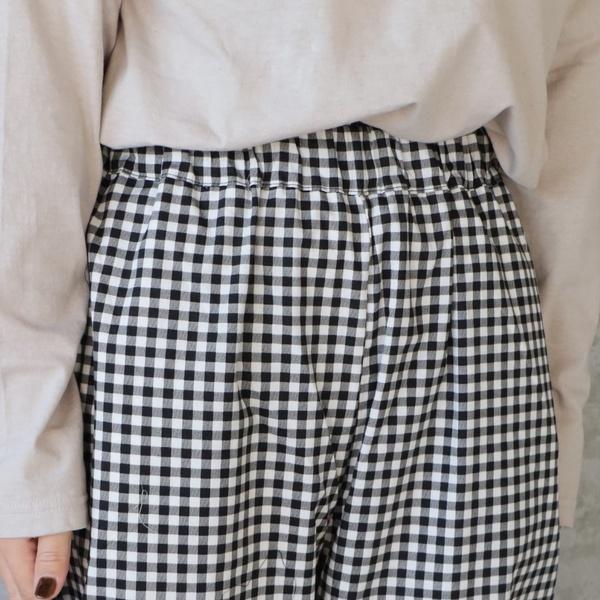 NARU（ナル） チェック柄エッグパンツ メール便対応 日本製 ギンガム